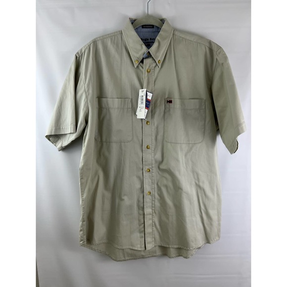 Vintage 90's Bugle Boy Classics Mens Medium New Short Sleeve Shirt Top NWT Sears - Picture 2 of 8